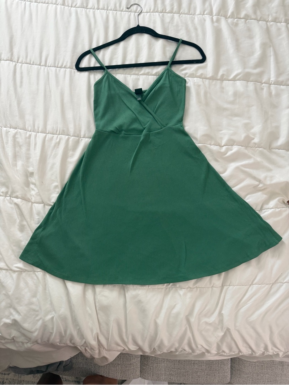 SHEIN Green Spaghetti Strap Mini Dress